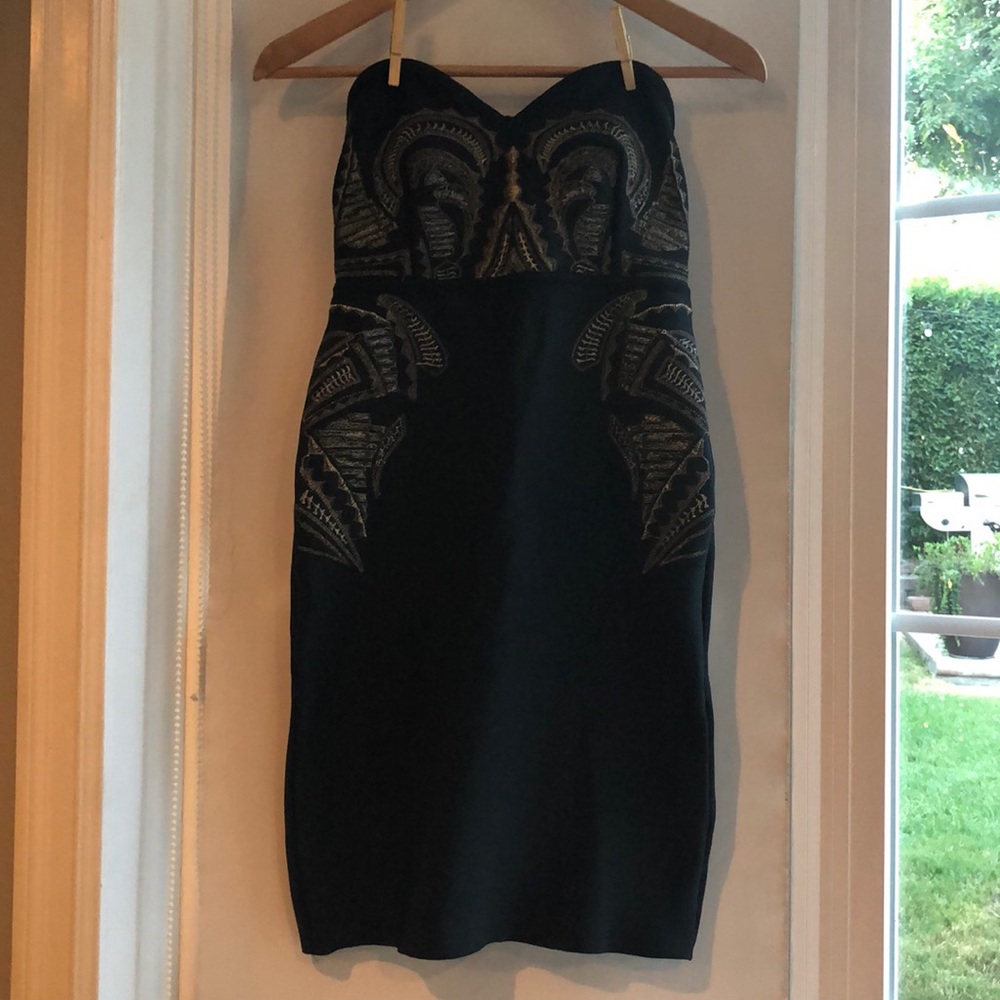Strapless bandage dress